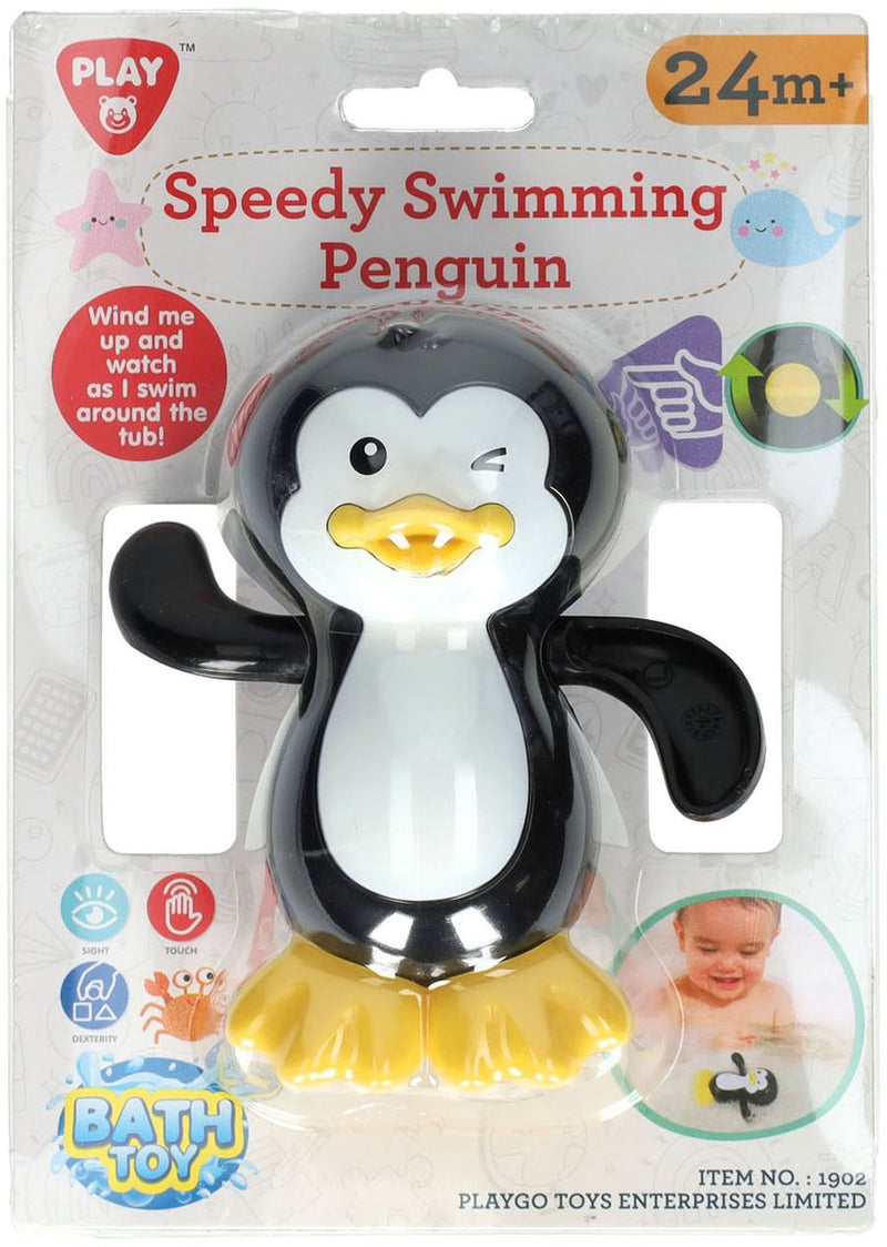 Afbeelding laden in galerijviewer, Playgo badspeelgoed speedy zwemmende pinguin