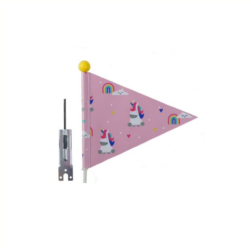 Afbeelding laden in galerijviewer, Beveiligingsvlag Pexkids Unicorn Pink met eenhoornprint