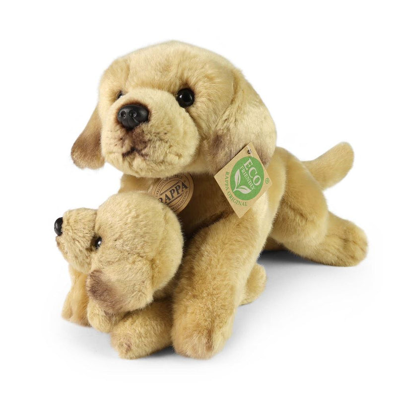 Afbeelding laden in galerijviewer, Pluche labrador retriever met pup 31cm e