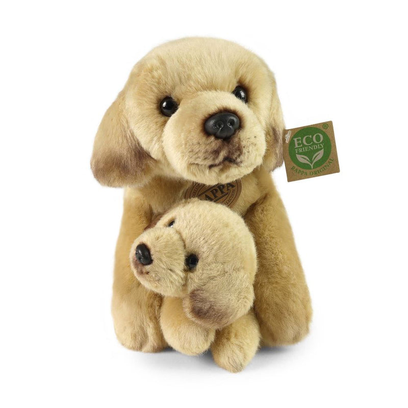 Afbeelding laden in galerijviewer, Pluche labrador retriever met pup 31cm e