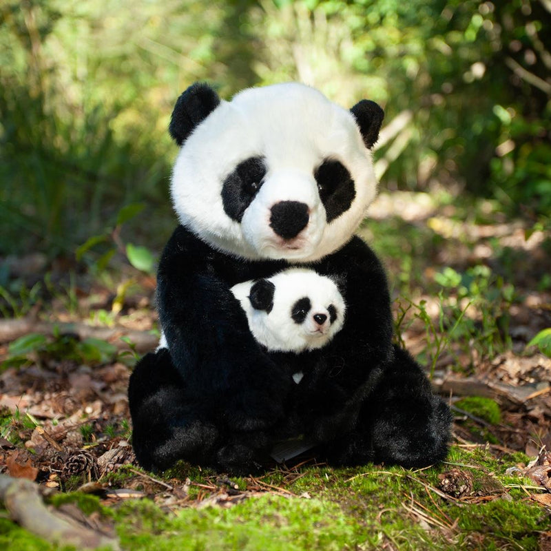 Afbeelding laden in galerijviewer, Rappa knuffelpanda met baby - 27 cm