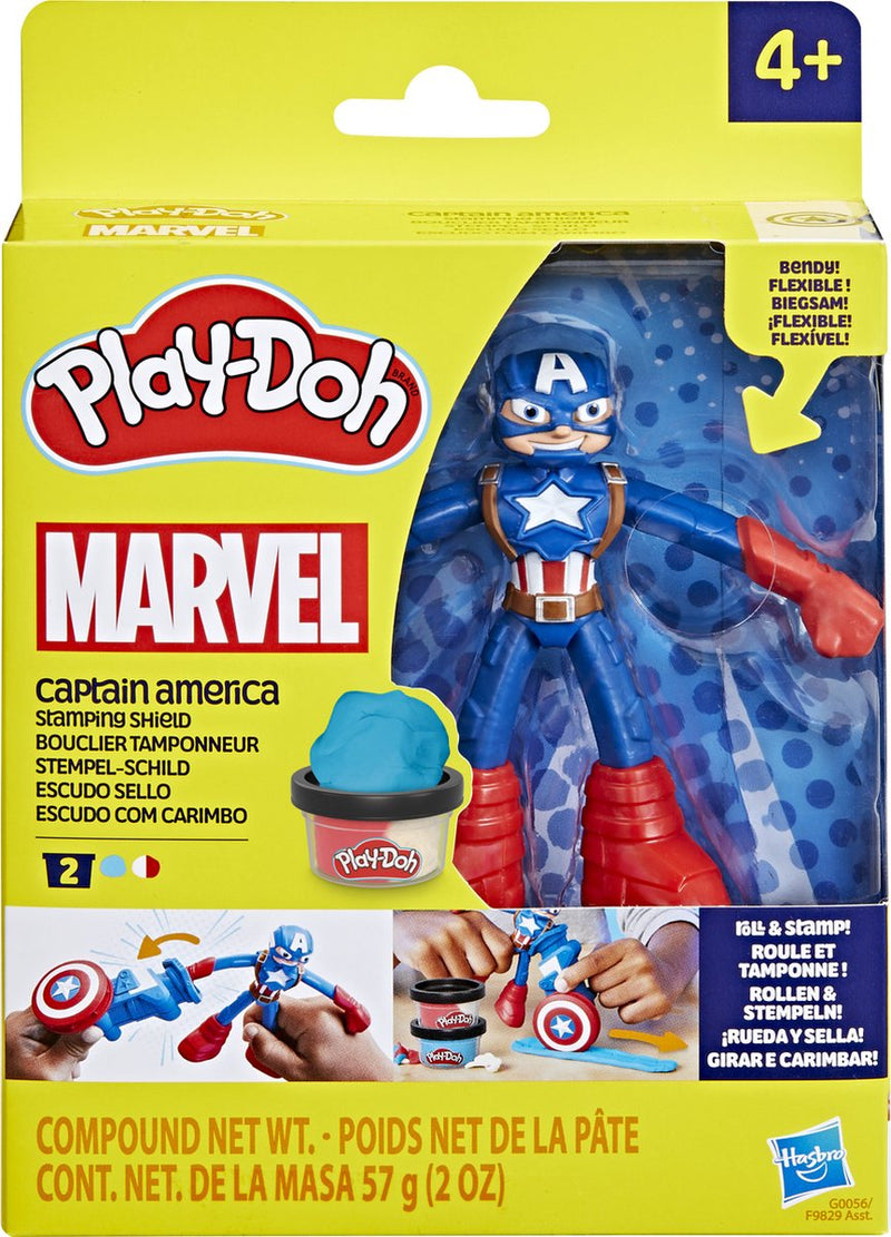 Afbeelding laden in galerijviewer, Play-doh marvel captain america stempelschild - boetseerklei