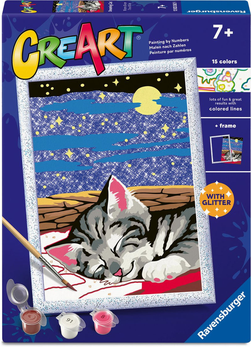 Afbeelding laden in galerijviewer, Ravensburger – creart: dreaming cats – schilderen op nummer