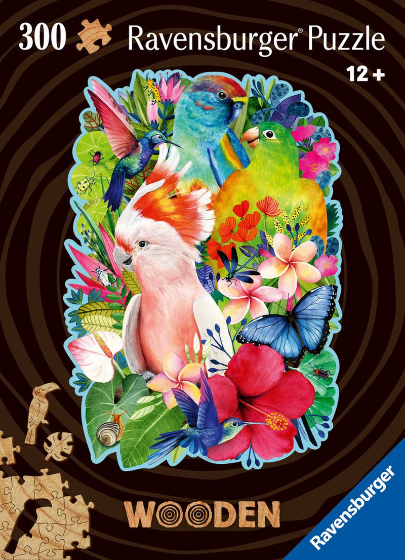 Afbeelding laden in galerijviewer, Ravensburger houten puzzel beautiful birds - legpuzzel - 300 stukjes