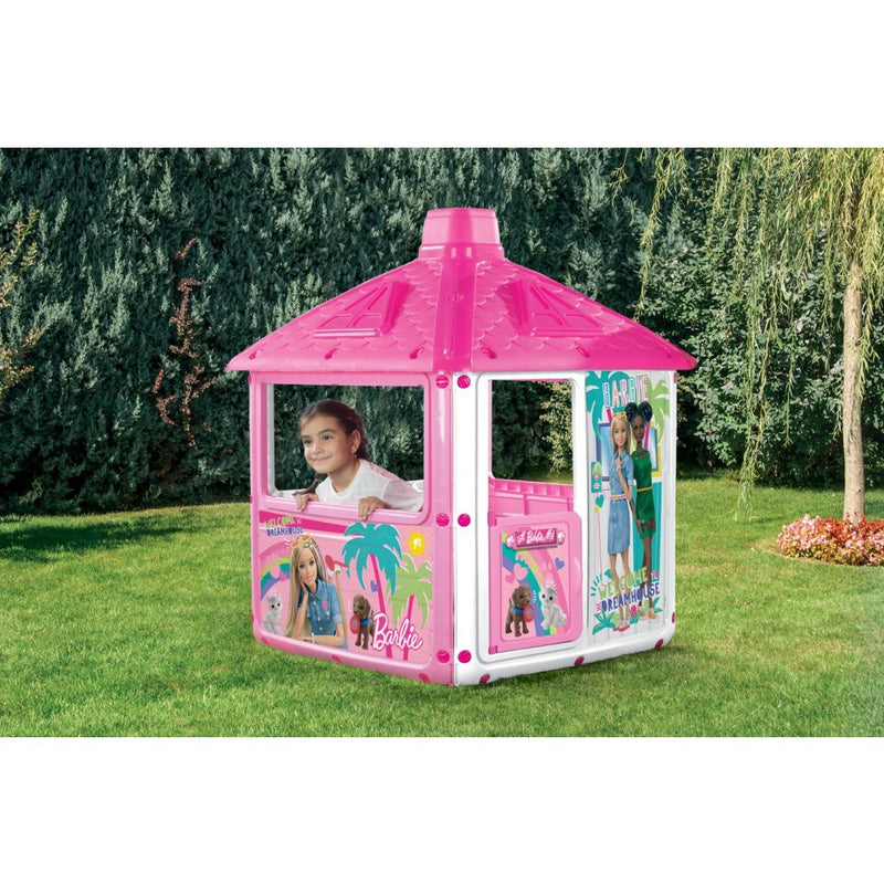 Afbeelding laden in galerijviewer, Barbie city speelhuis 132x104x104 cm roze wit
