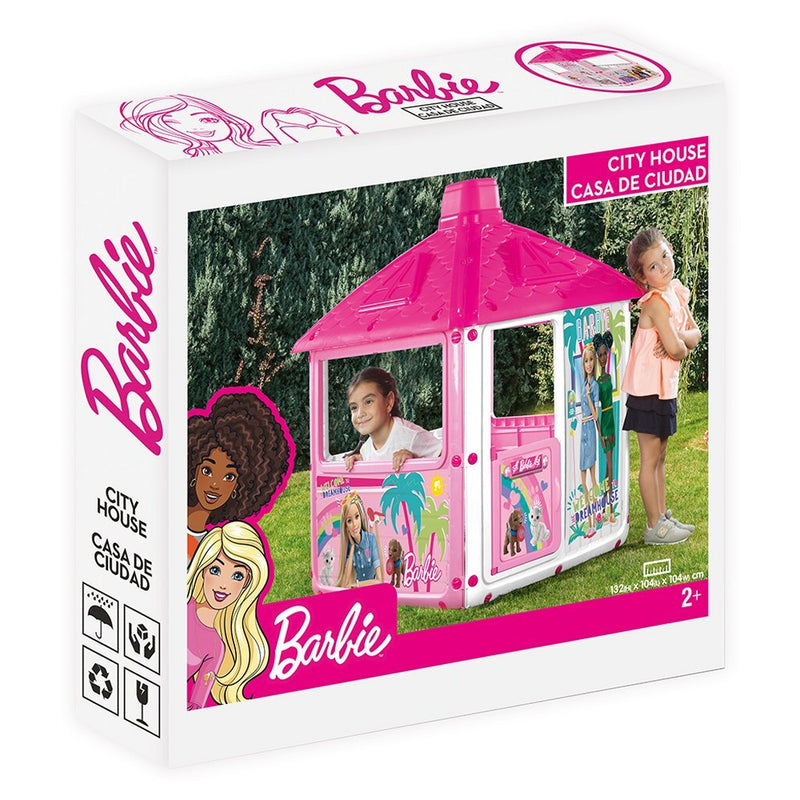 Afbeelding laden in galerijviewer, Barbie city speelhuis 132x104x104 cm roze wit