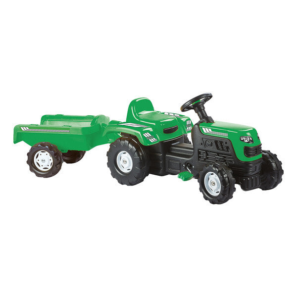 Afbeelding laden in galerijviewer, Dolu traptractor met aanhanger claxon groen zwart