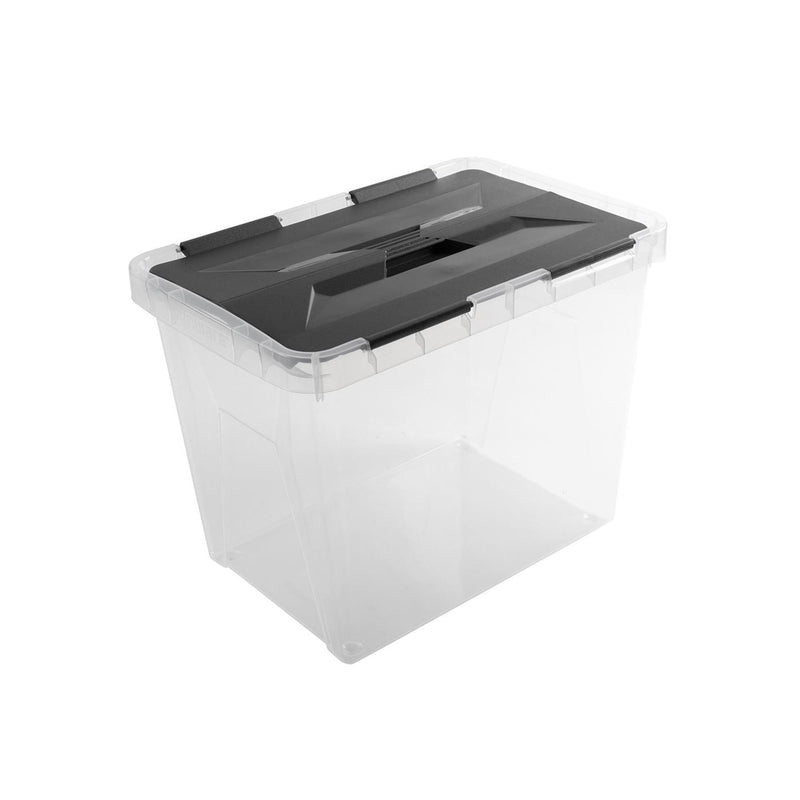Afbeelding laden in galerijviewer, Sunware onyx opbergbox 15l transparant antraciet