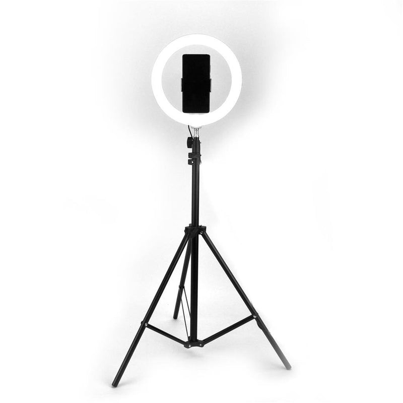 Afbeelding laden in galerijviewer, Basic Selfie Ringlamp 26 Cm Met Statief 210cm