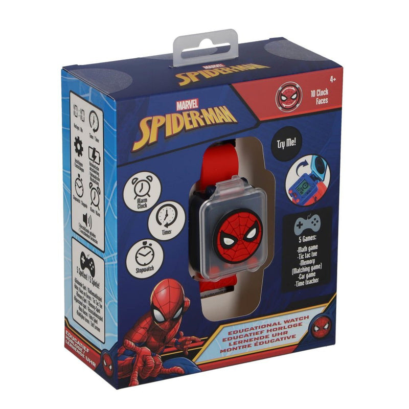 Afbeelding laden in galerijviewer, Spiderman speel en leer horloge rood zwart