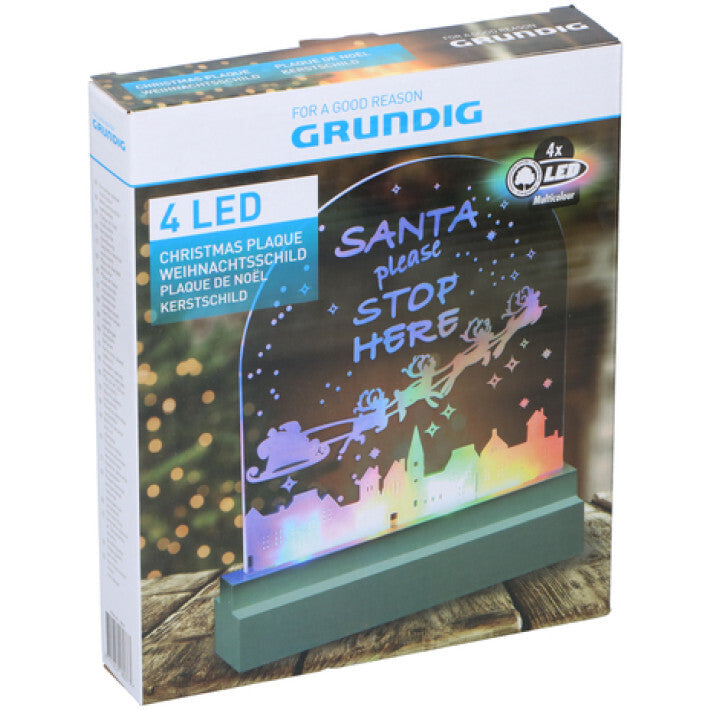Afbeelding laden in galerijviewer, Grundig kerstschild led meerkleurig