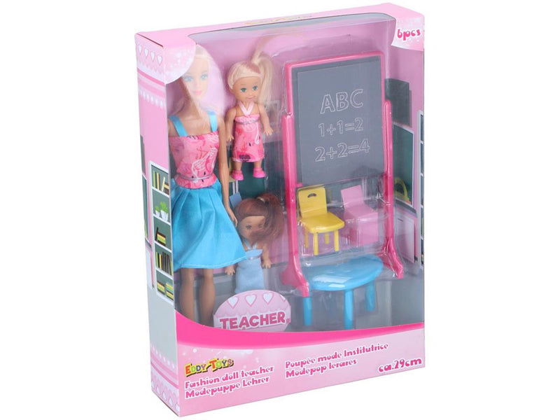 Afbeelding laden in galerijviewer, Eddy toys modepop leraar 29cm modepop lerares 29cm 6-delige set