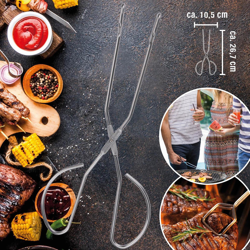 Afbeelding laden in galerijviewer, Bbq barbecuetang metaal 27cm