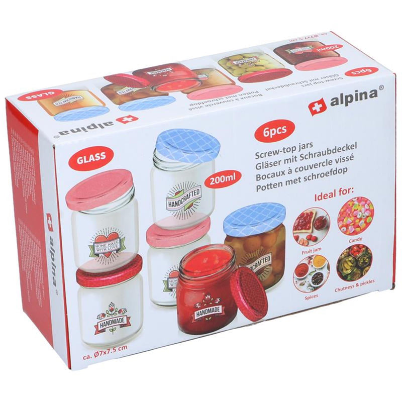 Afbeelding laden in galerijviewer, Alpina voorraadpotset met schroefdop 6-delig 200ml