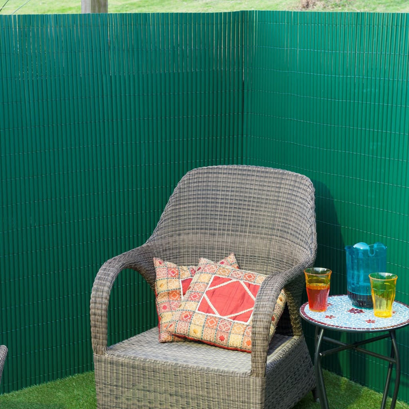 Afbeelding laden in galerijviewer, Nature tuinscherm dubbelzijdig 1x3 m pvc groen