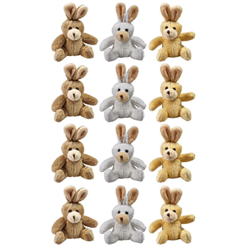 Afbeelding laden in galerijviewer, Knuffels konijntjes 3 ass. 12 cm. (in po