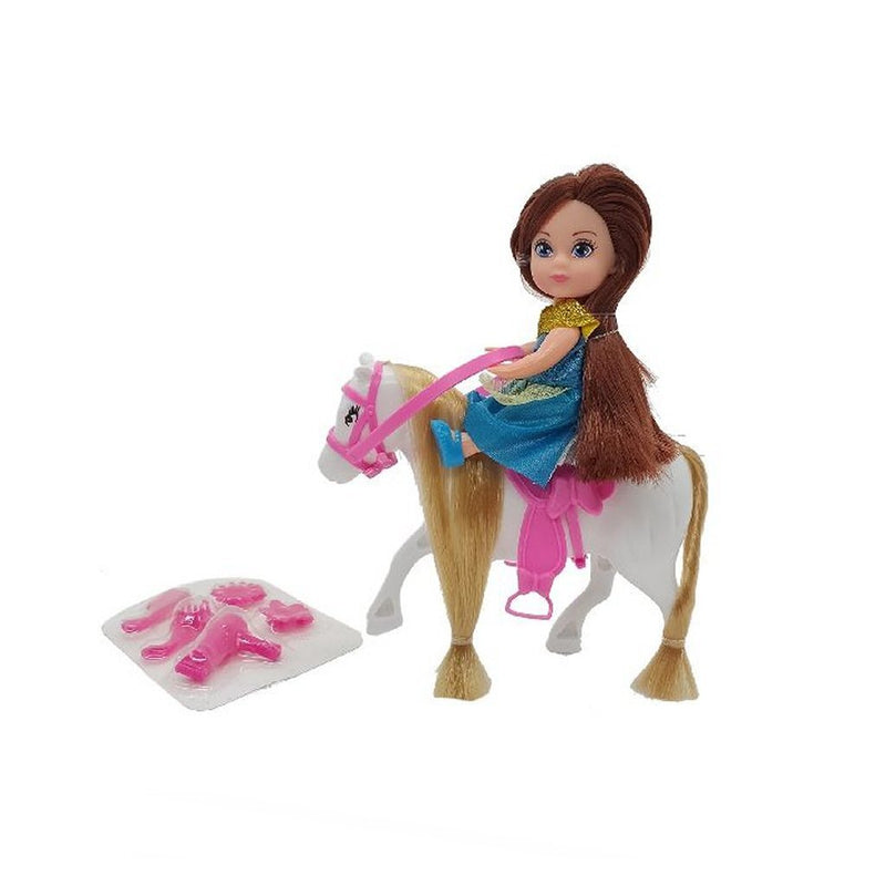 Afbeelding laden in galerijviewer, Basic calleigh mini paard met pop + accessoires