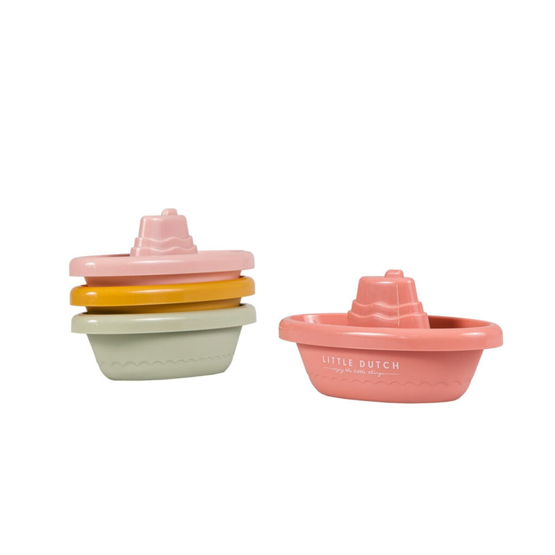 Afbeelding laden in galerijviewer, Little dutch 4 bad bootjes set roze