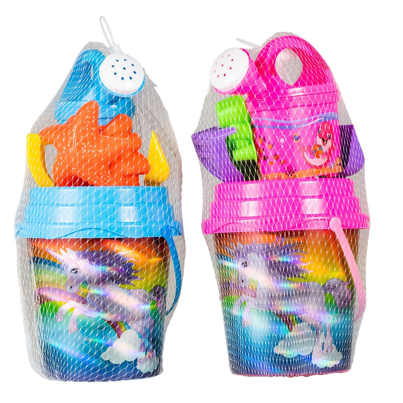 Afbeelding laden in galerijviewer, Summertime strandset unicorn laser print 7dlg 2ass