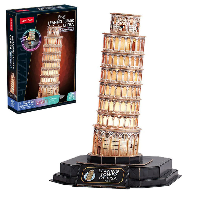 Afbeelding laden in galerijviewer, Cubic fun 3d puzzel pisa + licht 42 stukjes