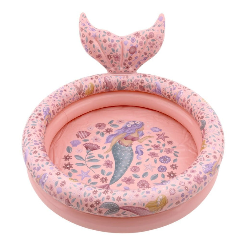 Afbeelding laden in galerijviewer, Little dutch dreamy mermaid zwembad met staart 80 cm roze