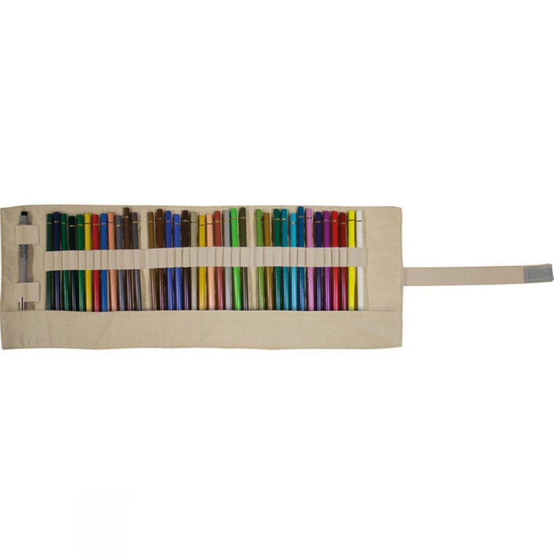 Afbeelding laden in galerijviewer, Kangaro Kangaro K-480001 Roletui voor 38 Potloden Stiften 51.5x19 cm Canvas