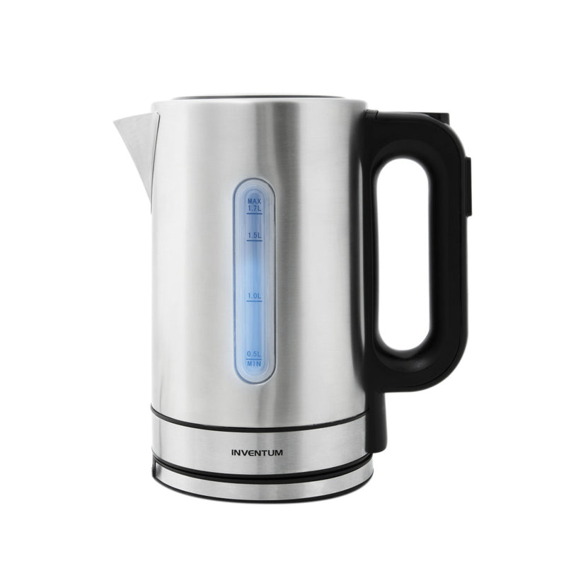 Afbeelding laden in galerijviewer, Inventum hw817d snoerloze waterkoker 2200w 1.7l rvs zwart
