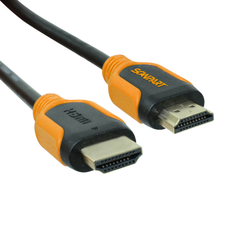 Afbeelding laden in galerijviewer, Scanpart hdmi kabel 3 m oranje zwart