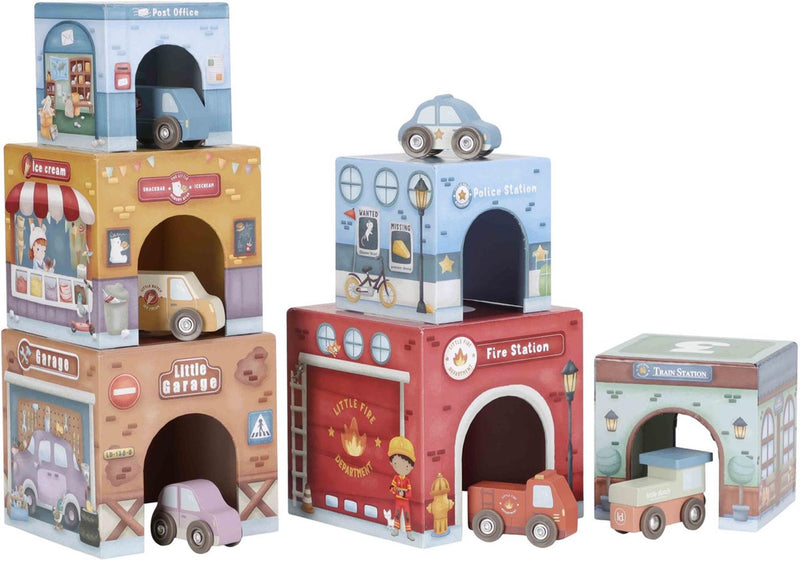 Afbeelding laden in galerijviewer, Little dutch stapeltoren inclusief 6 auto’s – hout fsc