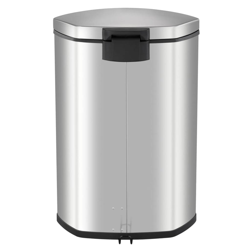 Afbeelding laden in galerijviewer, Eko - shell bin pedaalemmer 50 liter - stainless steel plastic - mat rvs - prullenbak