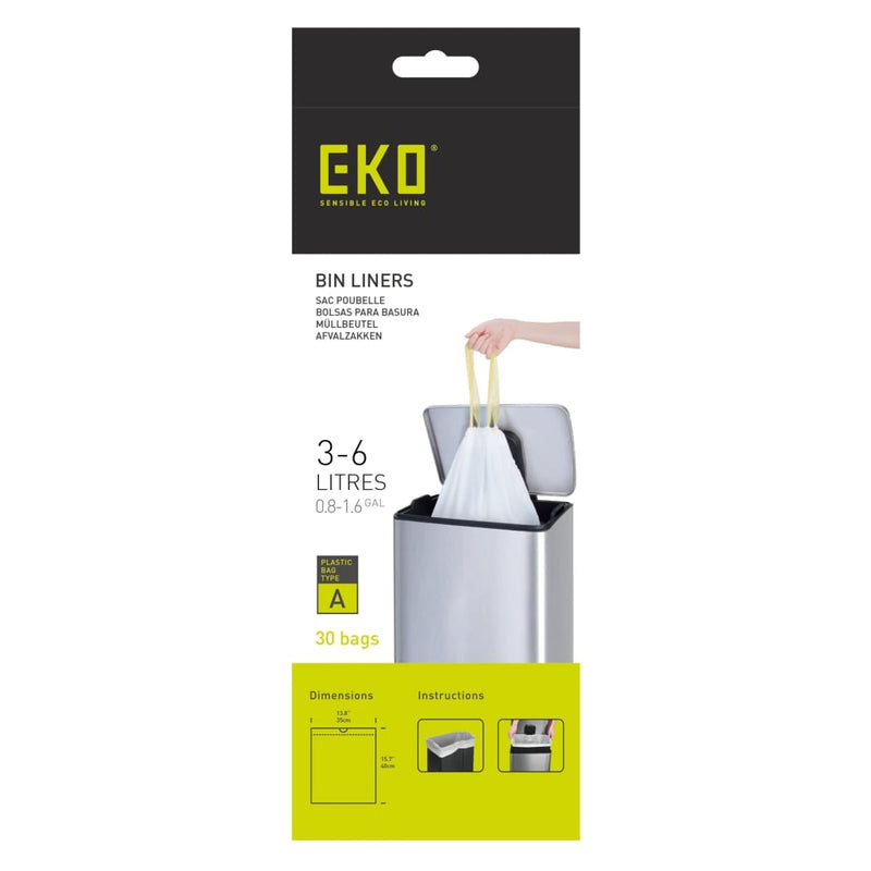 Afbeelding laden in galerijviewer, Eko afvalzakkenset a 24x30 st 3-6 l wit