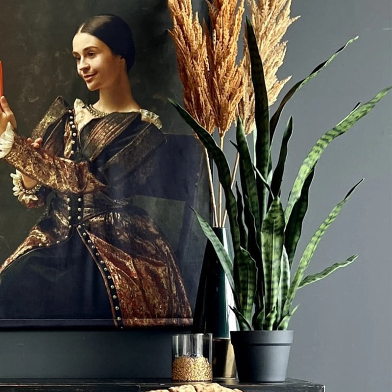Afbeelding laden in galerijviewer, Emerald kunstplant in pot sanseveria 84 cm