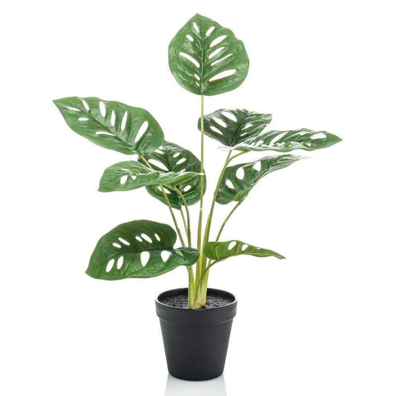 Afbeelding laden in galerijviewer, Emerald kunstplant in pot monkey monstera struik 43 cm