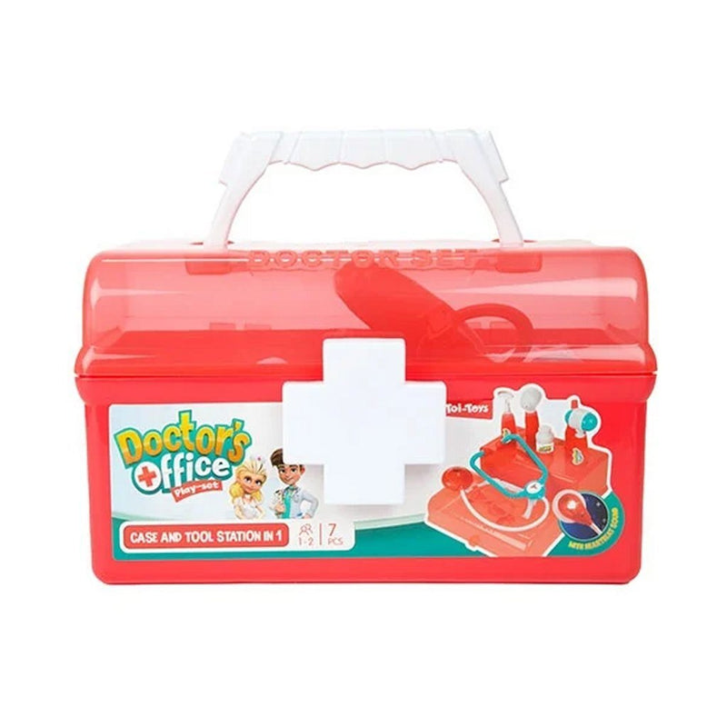 Afbeelding laden in galerijviewer, Toi-toys dokterskoffer rood met accessoires, 7dlg.
