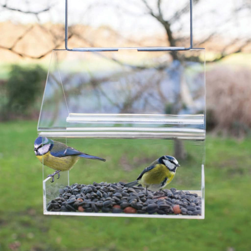 Afbeelding laden in galerijviewer, Esschert design vogelvoedertafel hangend acryl