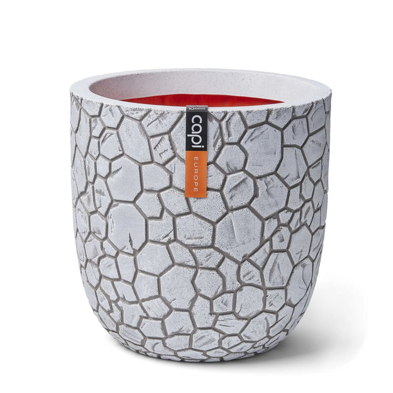 Afbeelding laden in galerijviewer, Capi bloempot clay bolvormig 43x41 cm ivoorkleurig