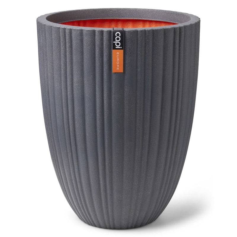 Afbeelding laden in galerijviewer, Capi bloempot urban tube elegant laag 46x58 cm donkergrijs