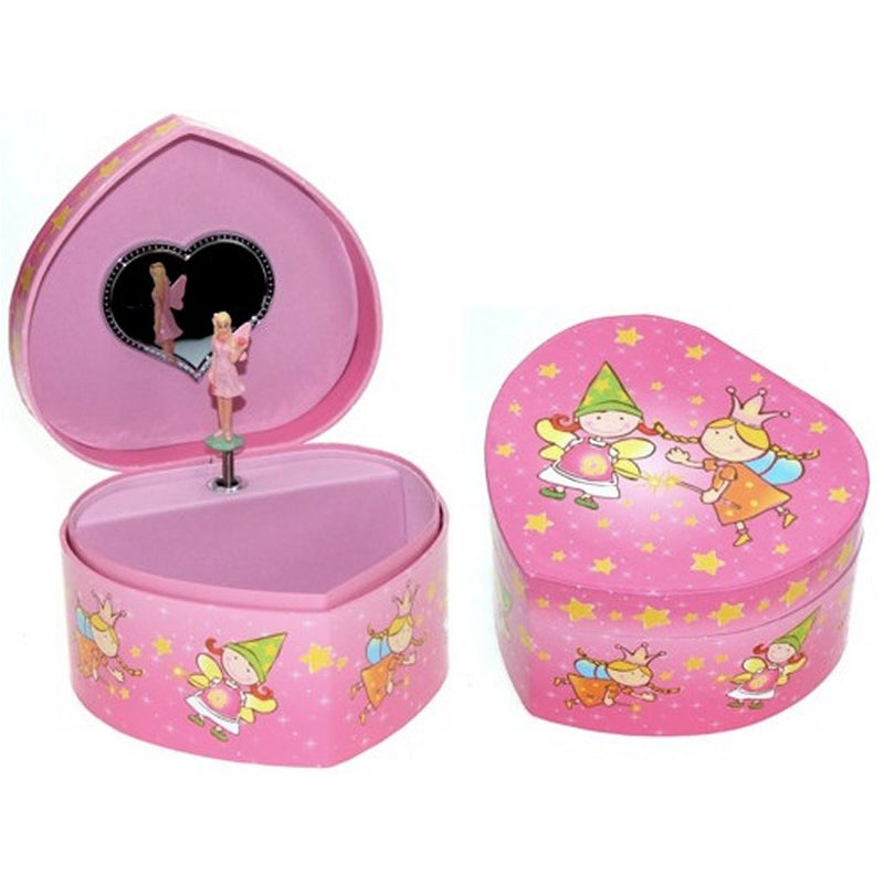 Afbeelding laden in galerijviewer, Simply for kids houten juwelendoosje hartvorm met muziek en ballerina