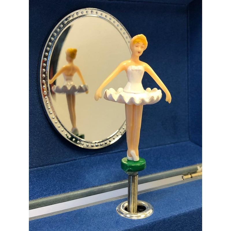 Afbeelding laden in galerijviewer, Simply for kids juwelen-muziekdoosje ballerina witte jurk blauw wit