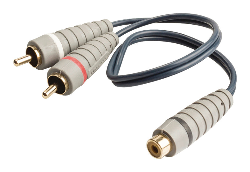 Afbeelding laden in galerijviewer, Bandridge bal4600 subwooferkabel 2x rca male - rca female 0.20 m blauw