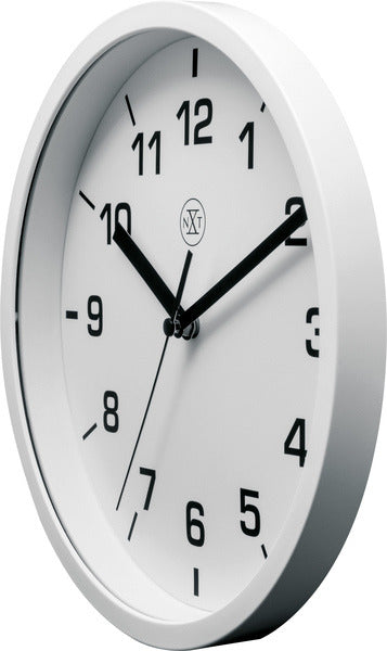Afbeelding laden in galerijviewer, Nextime nx-7321wi wandklok nxt diameter 20cm kunststof wit, witte wijzerplaat