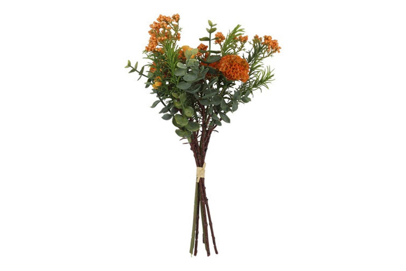 Afbeelding laden in galerijviewer, Countryfield dahlia pompon boeket oranje 12x12xh27cm