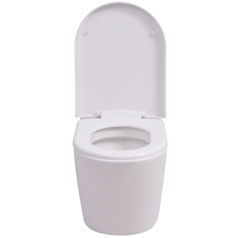 Afbeelding laden in galerijviewer, Vidaxl hangend toilet keramiek wit