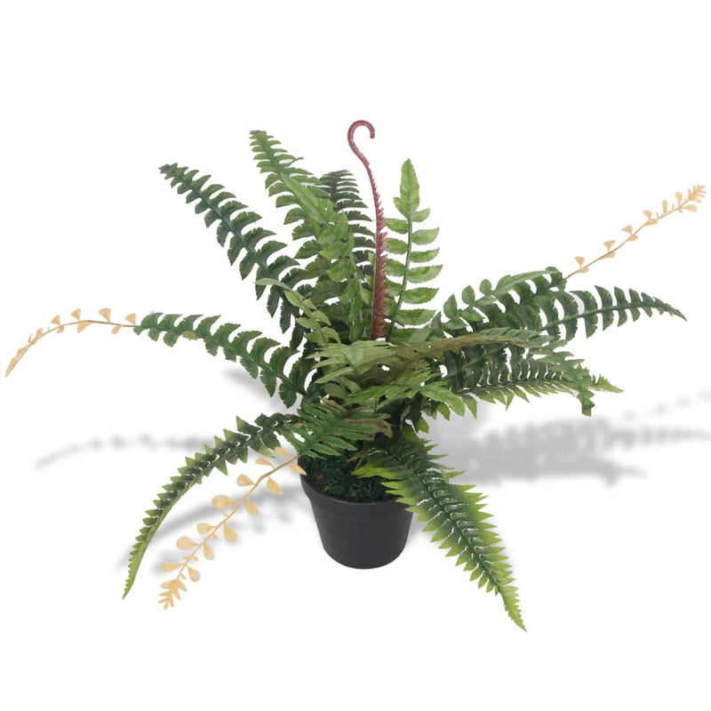 Afbeelding laden in galerijviewer, Vidaxl kunst varen plant met pot 50 cm groen