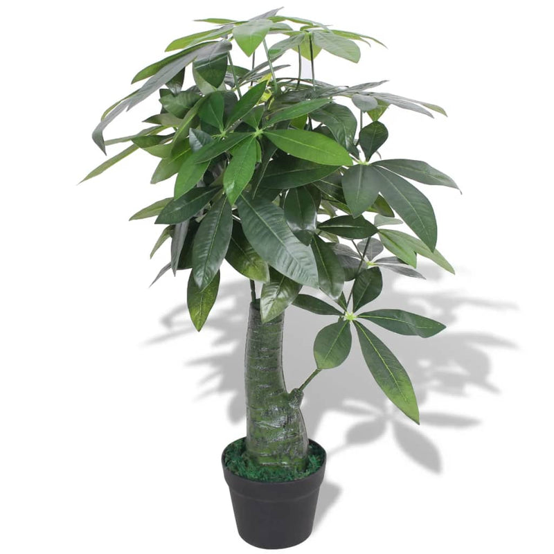 Afbeelding laden in galerijviewer, Vidaxl kunst watercacao plant met pot 85 cm groen