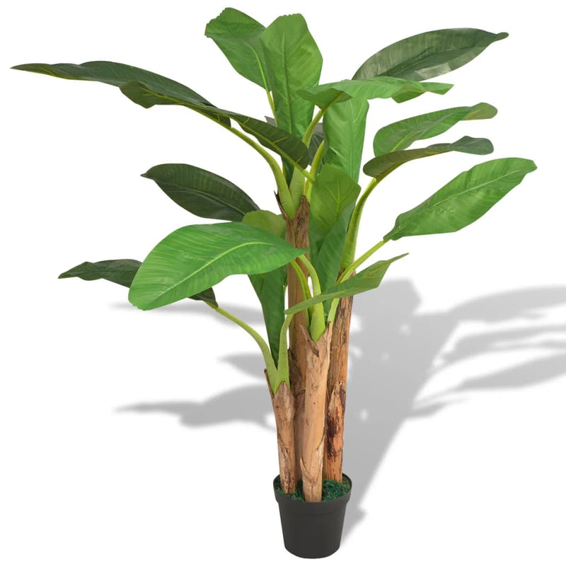 Afbeelding laden in galerijviewer, Vidaxl kunst bananenboom plant met pot 175 cm groen
