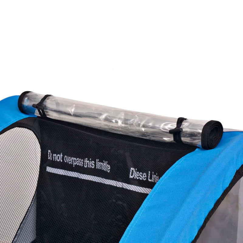 Afbeelding laden in galerijviewer, Vidaxl fietstrailer 30 kg grijs en blauw