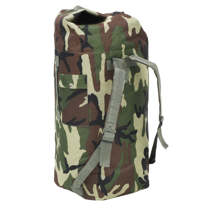 Afbeelding laden in galerijviewer, Vidaxl sporttas legerstijl 85 l camouflage