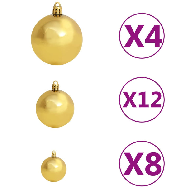 Afbeelding laden in galerijviewer, Vidaxl 100-delige kerstballenset 3 4 6 cm bruin bronskleur goudkleurig