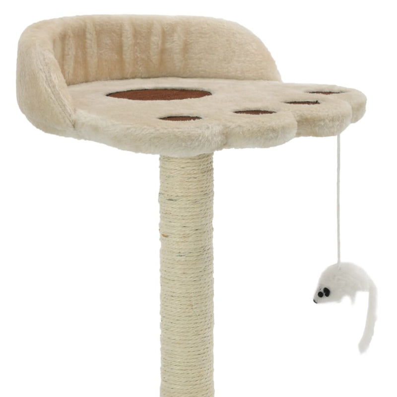 Afbeelding laden in galerijviewer, Vidaxl kattenkrabpaal met sisal krabpaal 40 cm beige en bruin